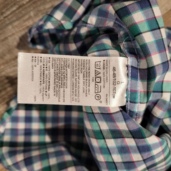 Banana Republic Custom 078 Wash Shirt Grant Fit Button Up Shirt Mens Size Large - Picture 8 of 8